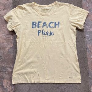 Life Is Good Women's Cream Beach Please Tee